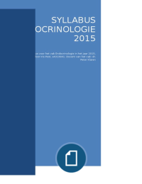 Endocrinologie samenvatting/syllabus