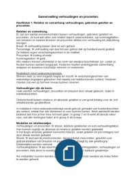 verhoudingen en procenten&period; Hoofdstuk 1&comma;2 en 3 deel B&period; inclusief begrippenlijst&period;  Marc van Zanten&period;