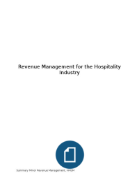 Summary Revenue Management for the hospitality industry 