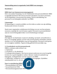 samenvatting HRM VOOR MANAGERS