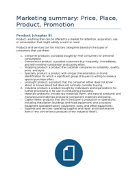 Principles of Marketing: Product/Price/Place/Promotion