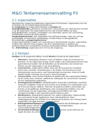 Management en organisatie samenvatting Hoofdstuk 2 en 3 met alle hoorcollegeslides erbij
