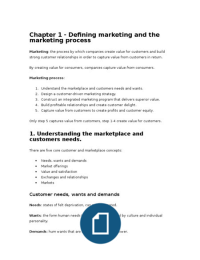 Summary Marketing Management for IBA