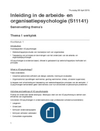 Inleiding arbeid- en organisatiepsychologie