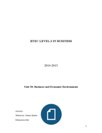 Business BTEC Level 3 D - Level 