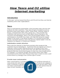 Unit 12 P2 How Tesco and O2 utilise internet marketing