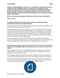Nederlands Betoog - Vluchtelingen In Nederland 3F - Nederlands - Stuvia Nl