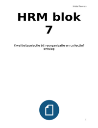 Samenvatting HRM blok 7
