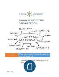 Summary Industrial Organization