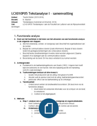 LCX010P05 Tekstanalyse I Samenvatting