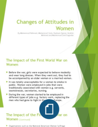 Changes of Attitudes in Women