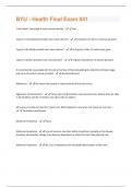BYU - Health Final Exam 041 &lpar;Questions &plus; Answers&rpar; Solved
