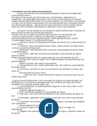 Samenvatting waarneming&comma; actie en ontwikkeling gebaseerd op de leerdoelen