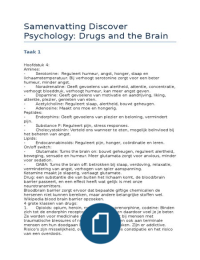 Samenvatting Discover Psychology Drugs and the Brain