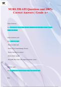 NURS 550 ATI Questions and 100&percnt;  Correct Answers &vert; Grade A&plus;