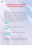 NURS 550 Questions and 100&percnt;  Correct Answers &vert; Grade A&plus;