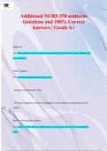 Additional NURS 550 midterm Questions and 100&percnt; Correct  Answers &vert; Grade A&plus;