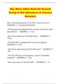 Sky West &lpar;CRJ&rpar; AirCraft Ground  Group II Set Questions & Correct  Answers