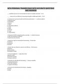 NETA PERSONAL TRAINER EXAM WITH ACCURATE QUESTIONS AND ANSWERS