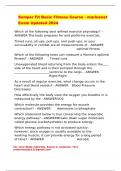 Semper Fit Basic Fitness Course - marinenet Exam Updated 2024