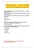 NU455 Exam 1 Latest Update 2024 With Complete Solution