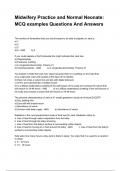 Midwifery Practice and Normal Neonate&colon; MCQ examples Questions And Answers