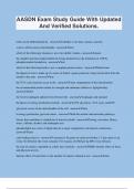AASDN Exam Study Guide With Updated And Verified Solutions&period;