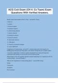 ACG CxA Exam &lpar;CH 4&colon; Cx Team&rpar; Exam Questions With Verified Answers&period;