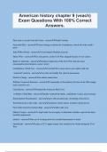 American history chapter 9 &lpar;veach&rpar; Exam Questions With 100&percnt; Correct Answers&period;