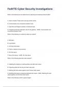 FedVTE Cyber Security Investigations questions and answers rated A&plus; by experts 2024&sol;2025