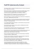 FedVTE Cybersecurity Analyst questions and answers rated A&plus; by experts 2024&sol;2025