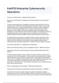 FedVTE Enterprise Cybersecurity Operations questions and answers rated A&plus; by experts 2024&sol;2025