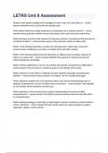 LETRS Unit 6 Assessment Questions and answers