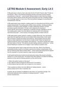 LETRS Module 6 Assessment&period; Early Lit 2 Questions and answers