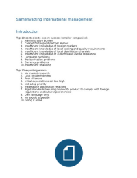 Summary Export a practical guide H1 tm H9