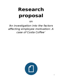 Research proposal of 4000 words - A good Sample for Management