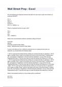 Wall Street Prep - Excel questions and answers rated A&plus; by experts 2024&sol;2025