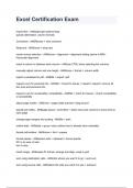 Excel Certification Exam questions and answers rated A&plus; by experts 2024&sol;2025