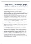 Test LRA 223&comma; 224 final study review  questions and Answers Latest Verified