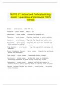 NURS 611 Advanced Pathophysiology Exam 1 questions and answers 100&percnt; verified&period;