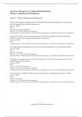 Question Bank in line with Operations Management Sustainability and Supply Chain Management&comma;Heizer&comma;12e 