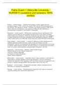  Patho Exam 1 &lpar;Maryville University - NURS611&rpar; questions and answers 100&percnt; verified&period;