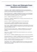 Lesson 1&colon; Nixon and Watergate Exam  Questions and Answers