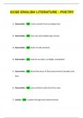 GCSE English Literature &ndash; Poetry Study Guide and Analysis