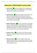 English Literature Practice Questions and Study Guide 2024
