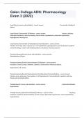 Galen College ADN&colon; Pharmacology Exam 3 &lpar;2022&rpar; Latest Updated Questions And Complete Answers&period;
