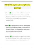 1984 &ndash; GCSE English Literature 2025&rpar; &vert; Practice Questions and Analytical Study Guide