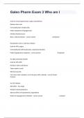 Galen Pharm Exam 3 Who am I Study Guide With Complete Answers&period;