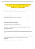STATE OF COLORADO MOTOR VEHICLE DEALER BOARD MASTERY EXAM WITH COMPLETE SOLUTIONS RATED A&vert; 2024