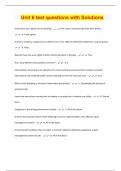Unit 6 test questions with Solutions